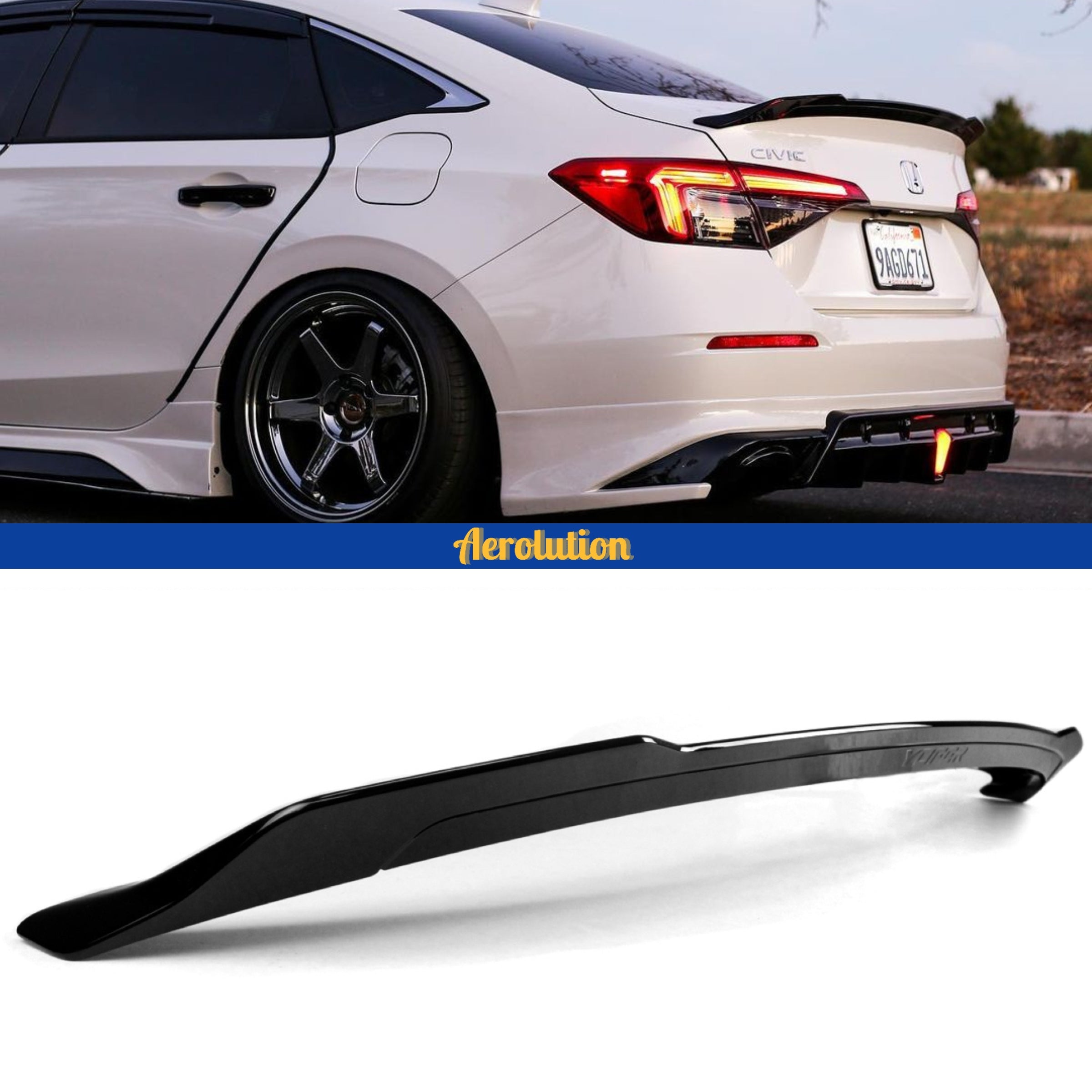 Yofer Rear Bumper Honda Accord 2022-2024 Honda Civic Sedan Yofer V1 Trunk Spoiler – Aerolution Motorsports