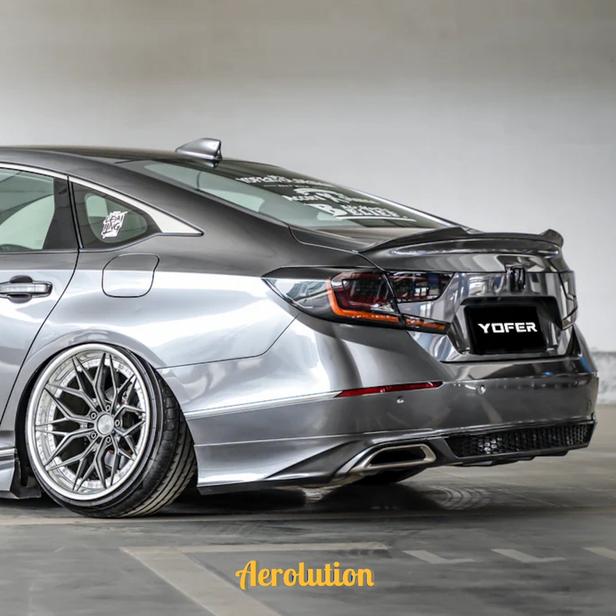エアロフオン 2018-2022 10th Gen Honda Accord Yofer Design V1 Rear Trunk Spoiler
