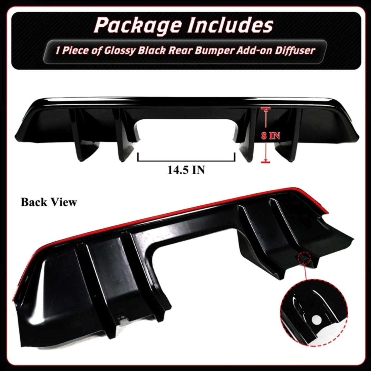 Aerolution Mugen Style Rear Bumper Diffuser [CIVIC FL5]
