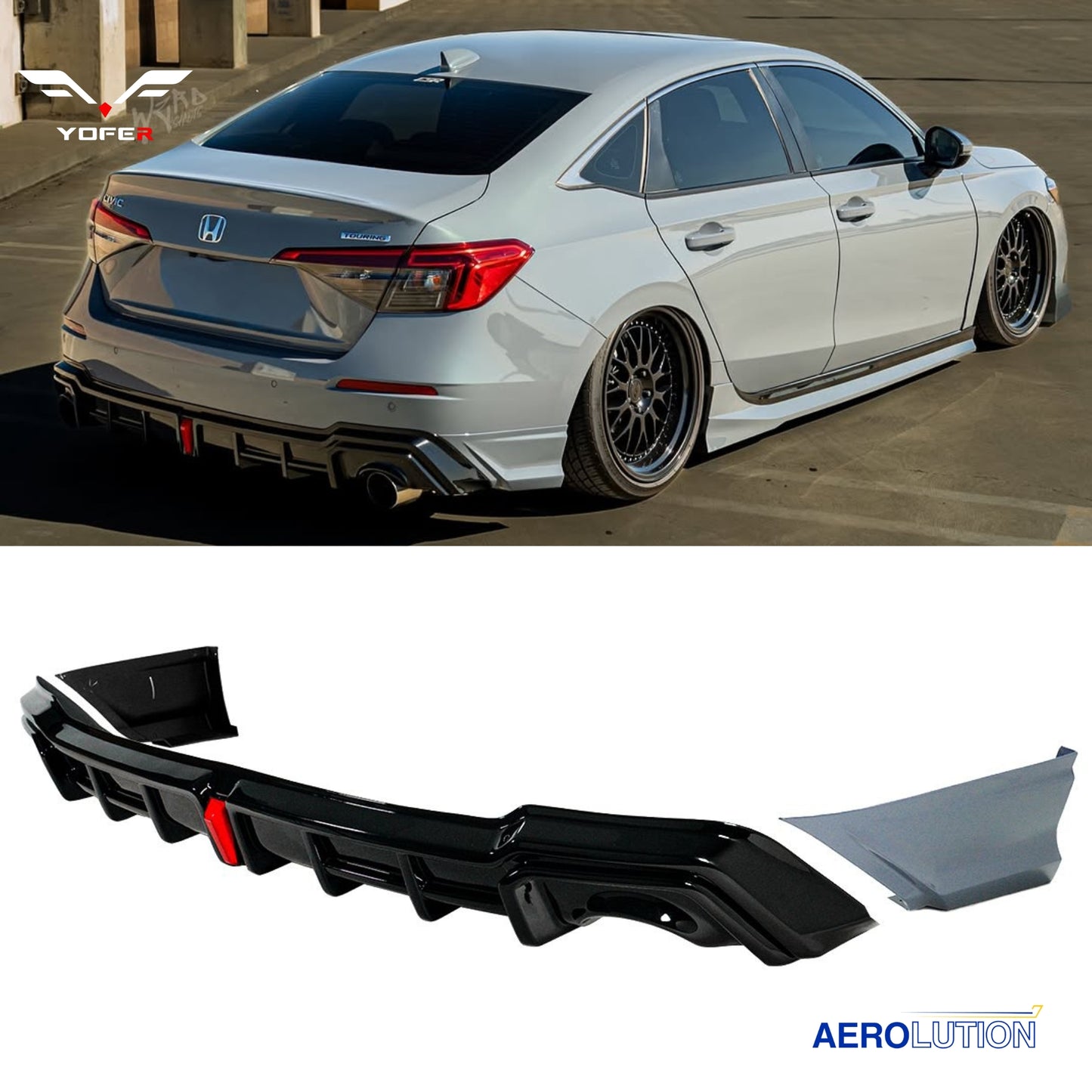 Yofer Design V2 LED Rear Diffuser [CIVIC 11TH]