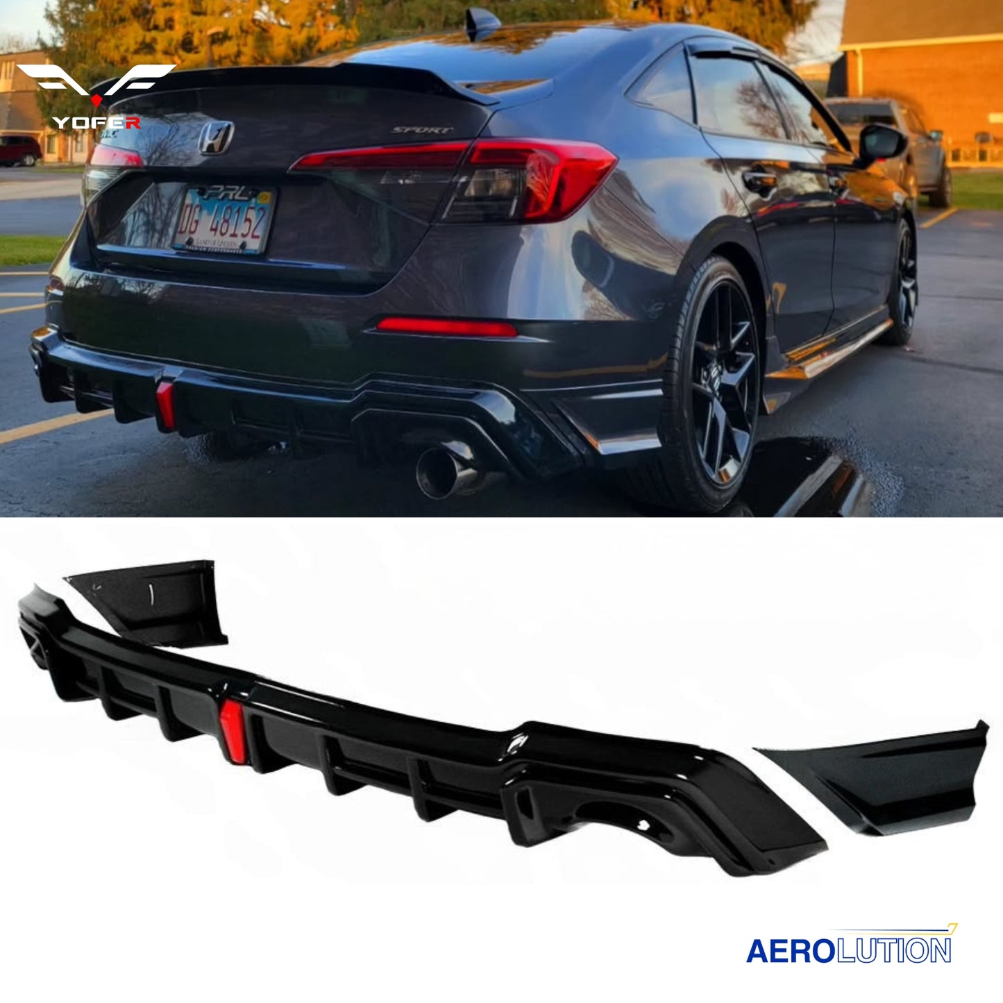 Yofer Design V2 LED Rear Diffuser [CIVIC 11TH]