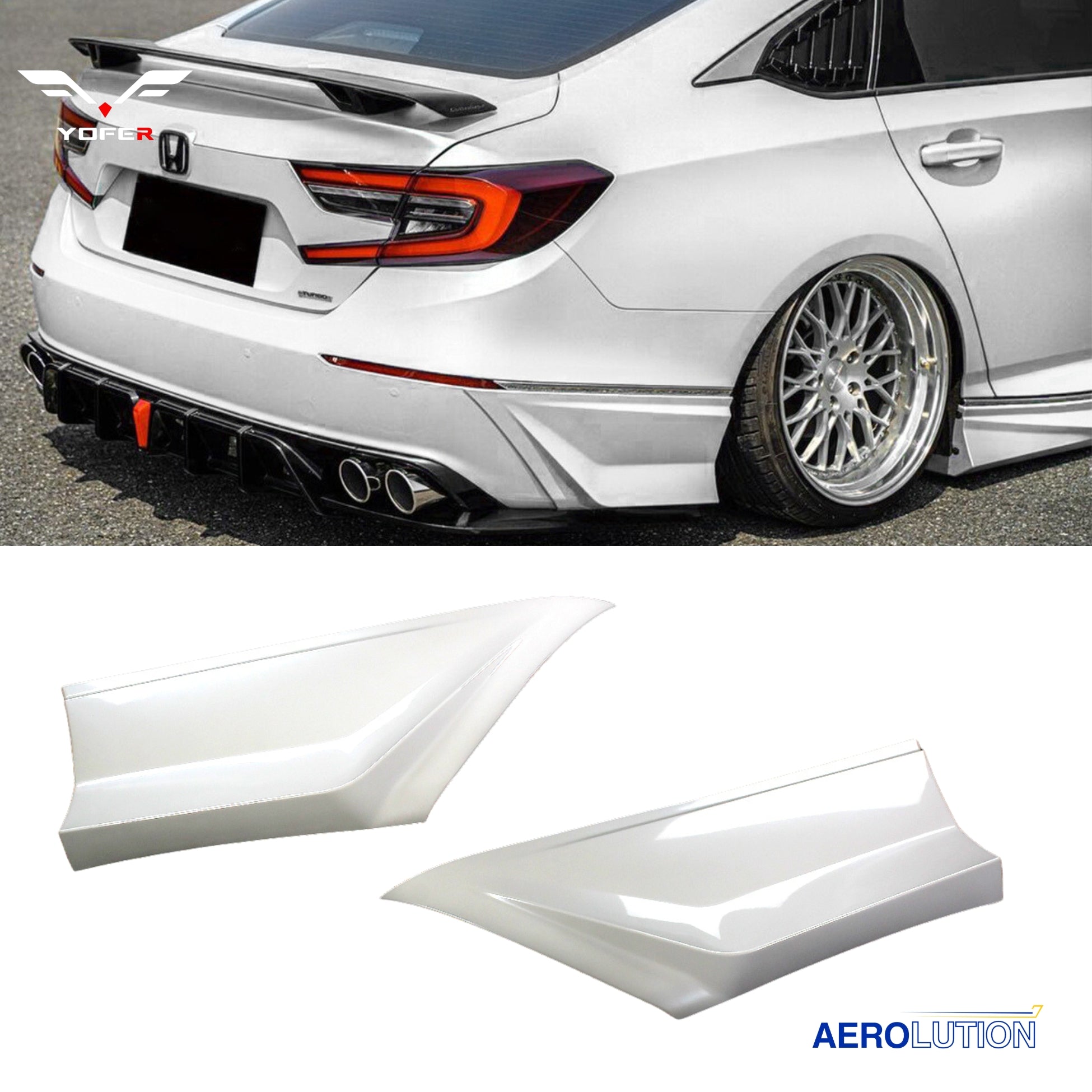 2018-2022 Honda Accord Yofer Design V2 Rear Corner Spats