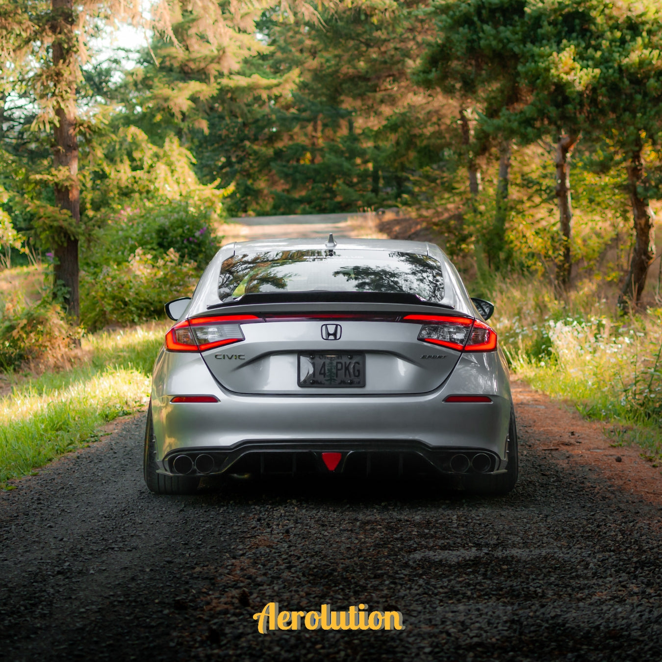 F1 Style Rear Diffuser with Corner Spats [CIVIC 11TH HATCHBACK]