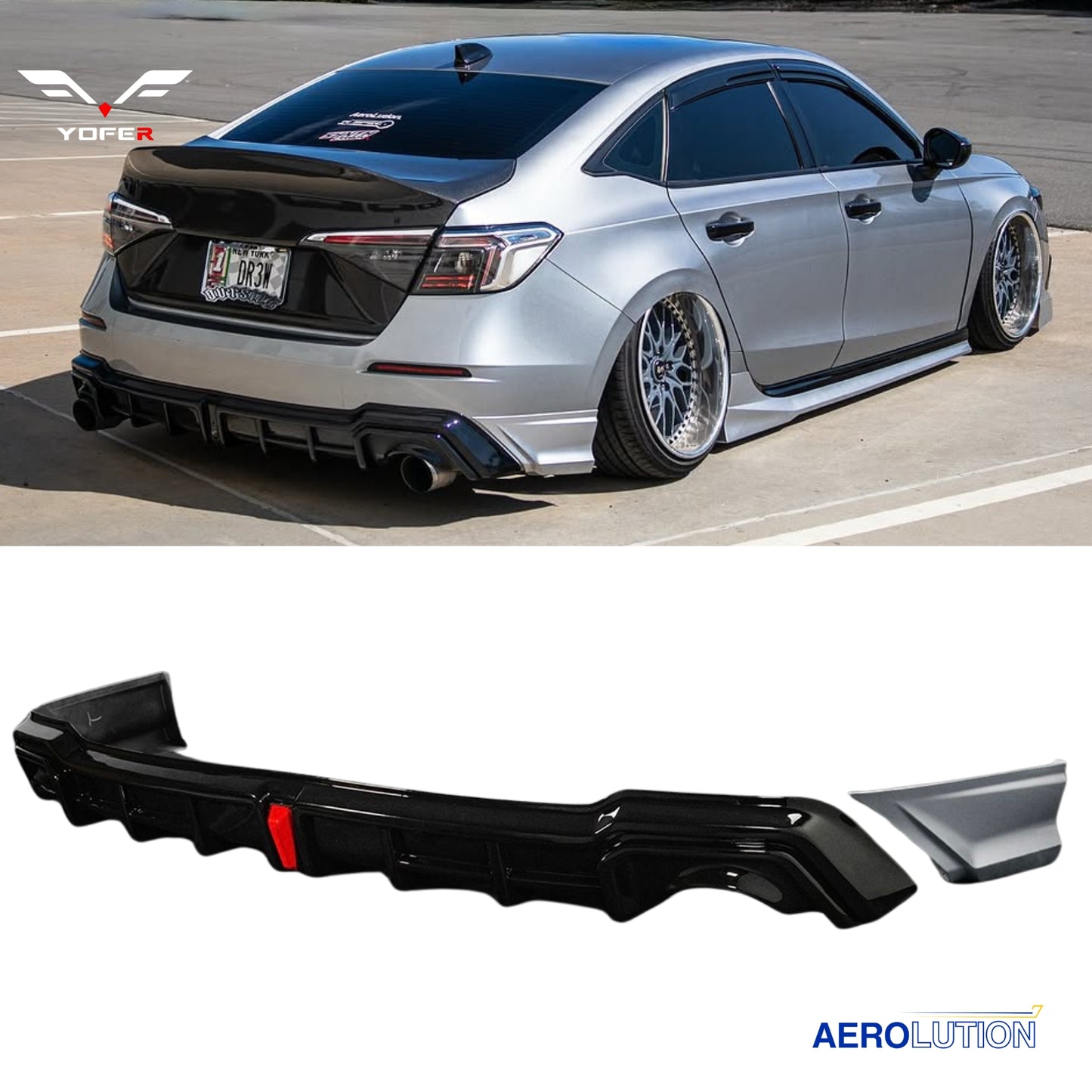 Yofer Design V2 LED Rear Diffuser [CIVIC 11TH]