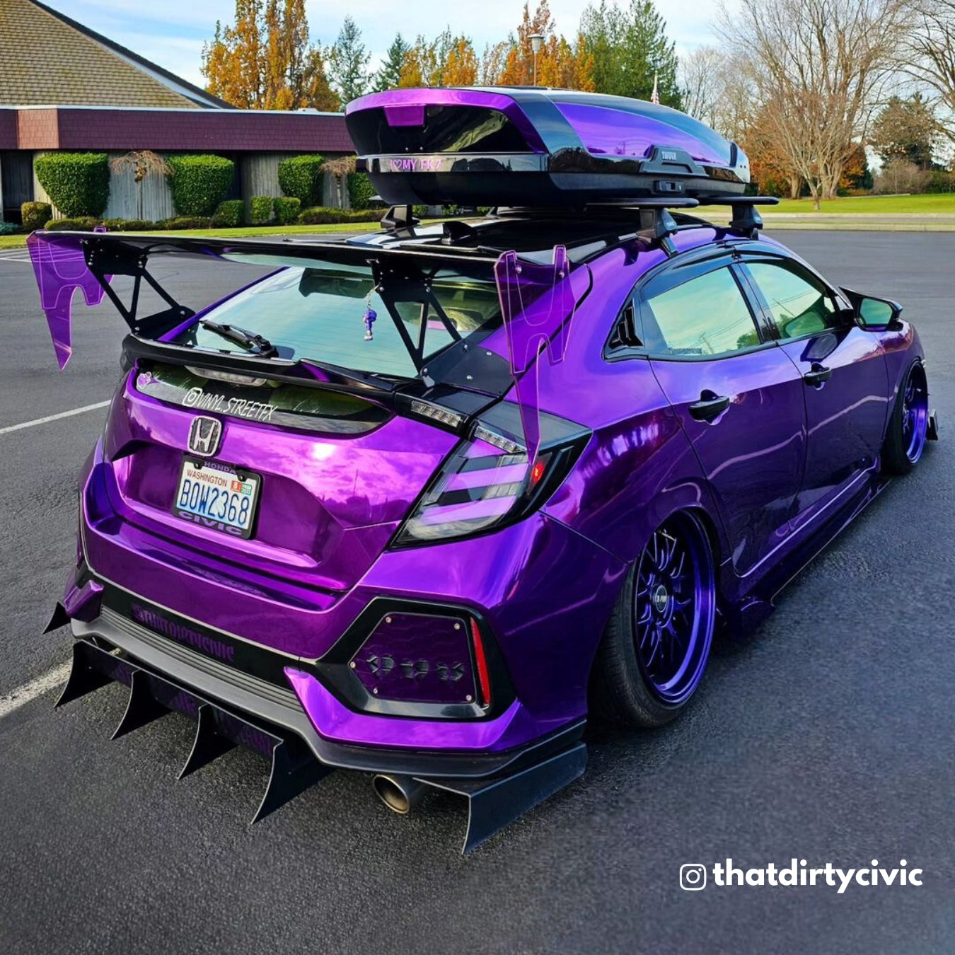 Jdm 2016 Civic Roof Rack Mugen Style Window Visor Rain Guard