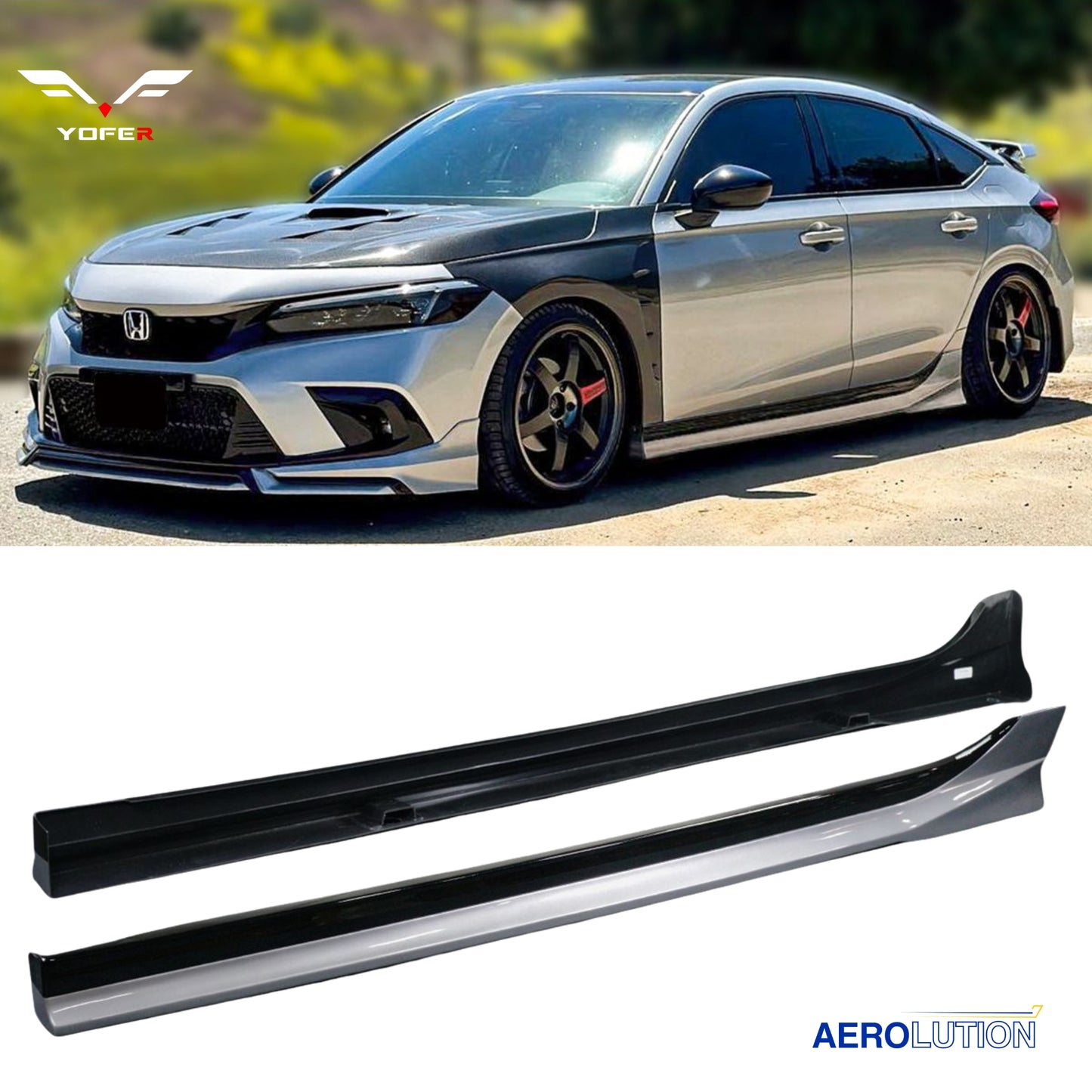 Yofer Design V2 Side Skirt [CIVIC 11TH]