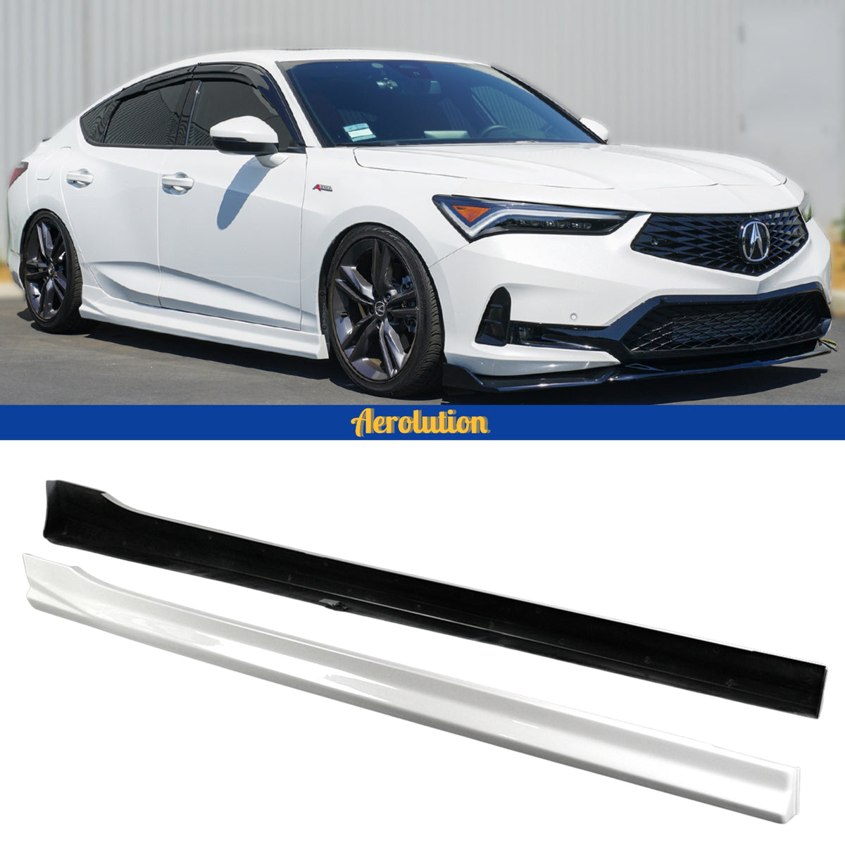 Full Body Kit For Acura Integra GS-R – Front Lip, Side Skirts, Rear Lip, Strut Rods, Glossy Black