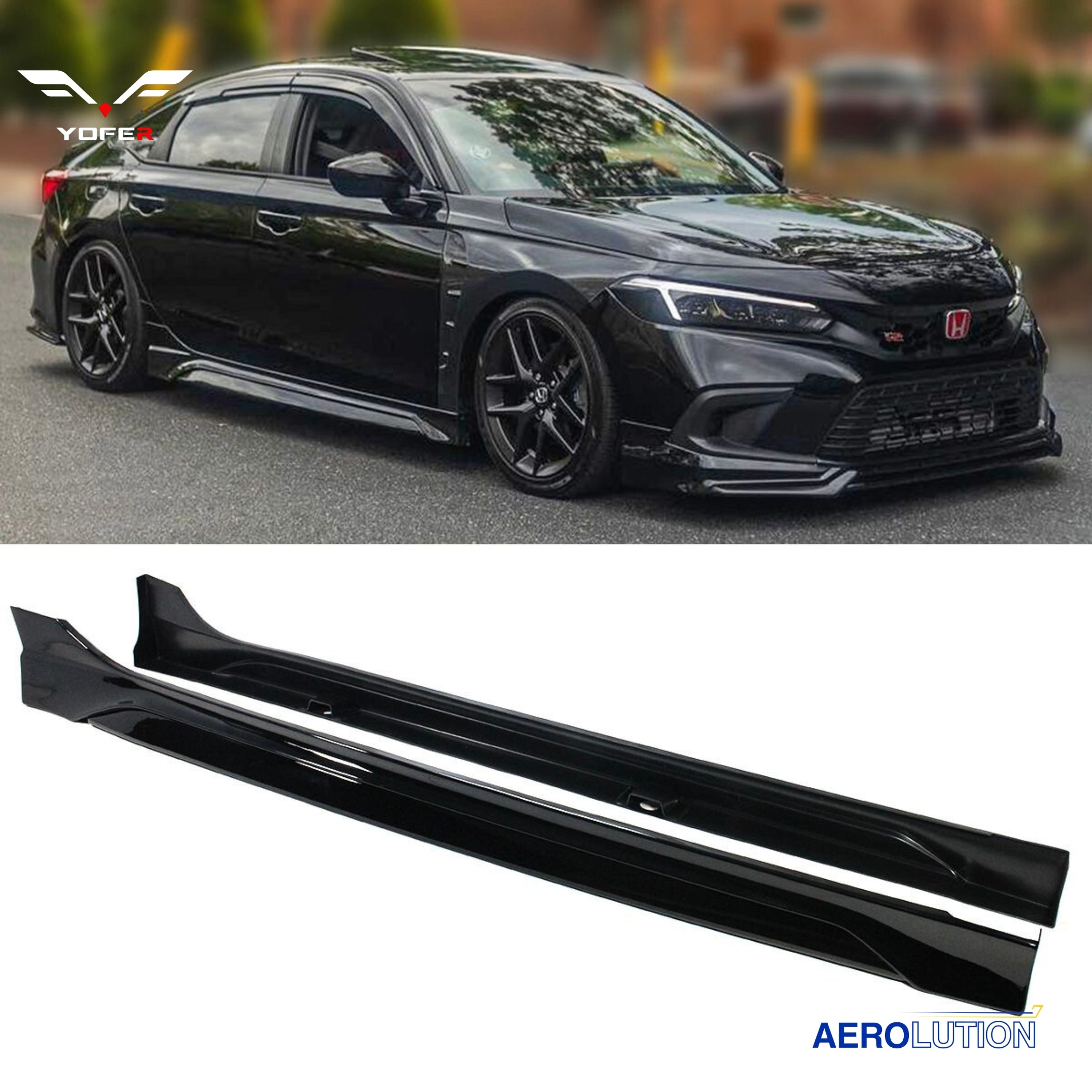 Yofer Side Skirt V1 For 2022-2024 Honda Civic (Si Sedan Hatchback