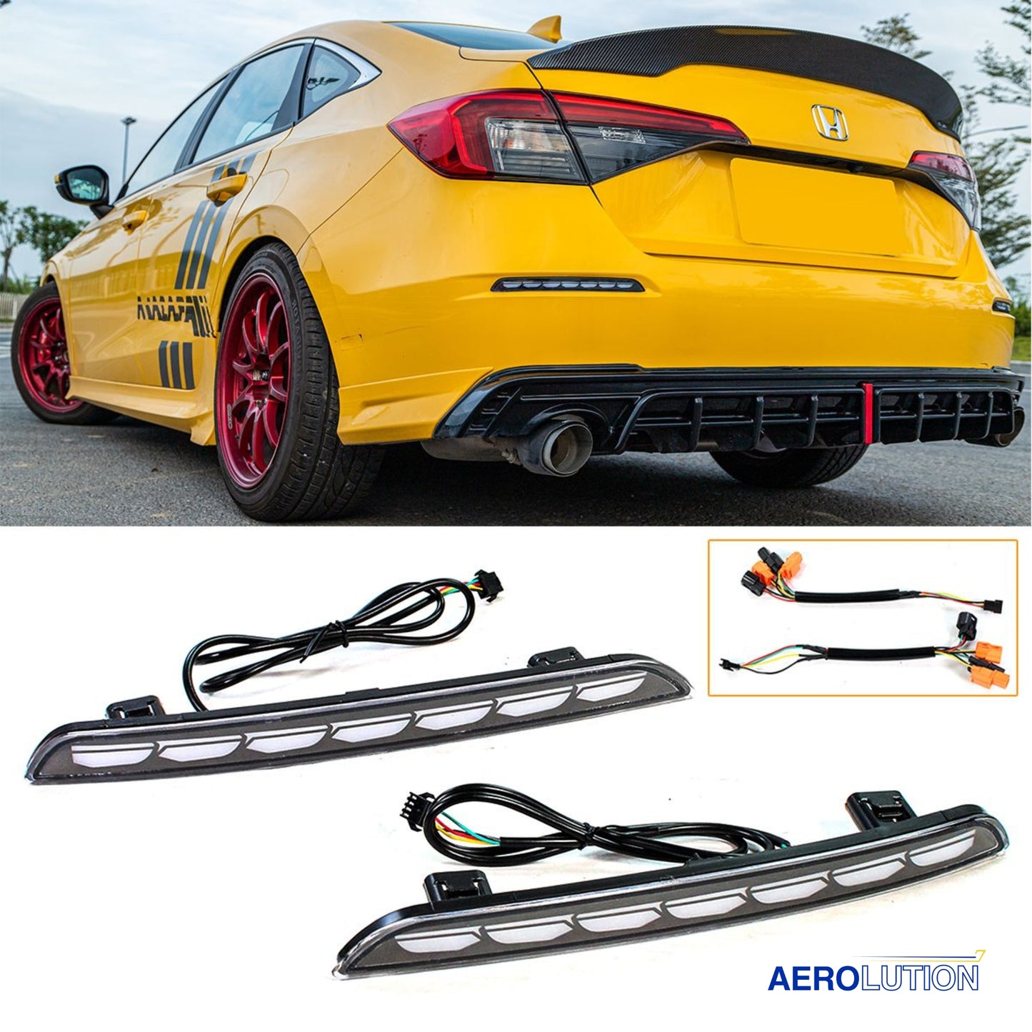 Sequential Rear Bumper Reflector Lights [CIVIC 11TH]