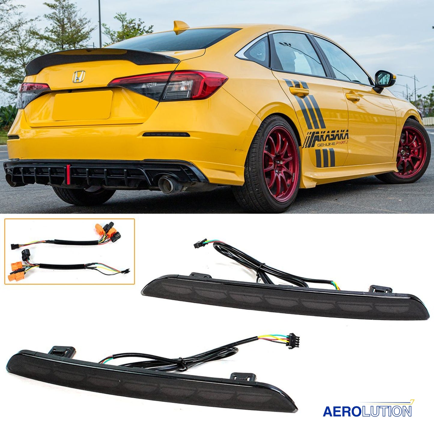 Sequential Rear Bumper Reflector Lights [CIVIC 11TH]