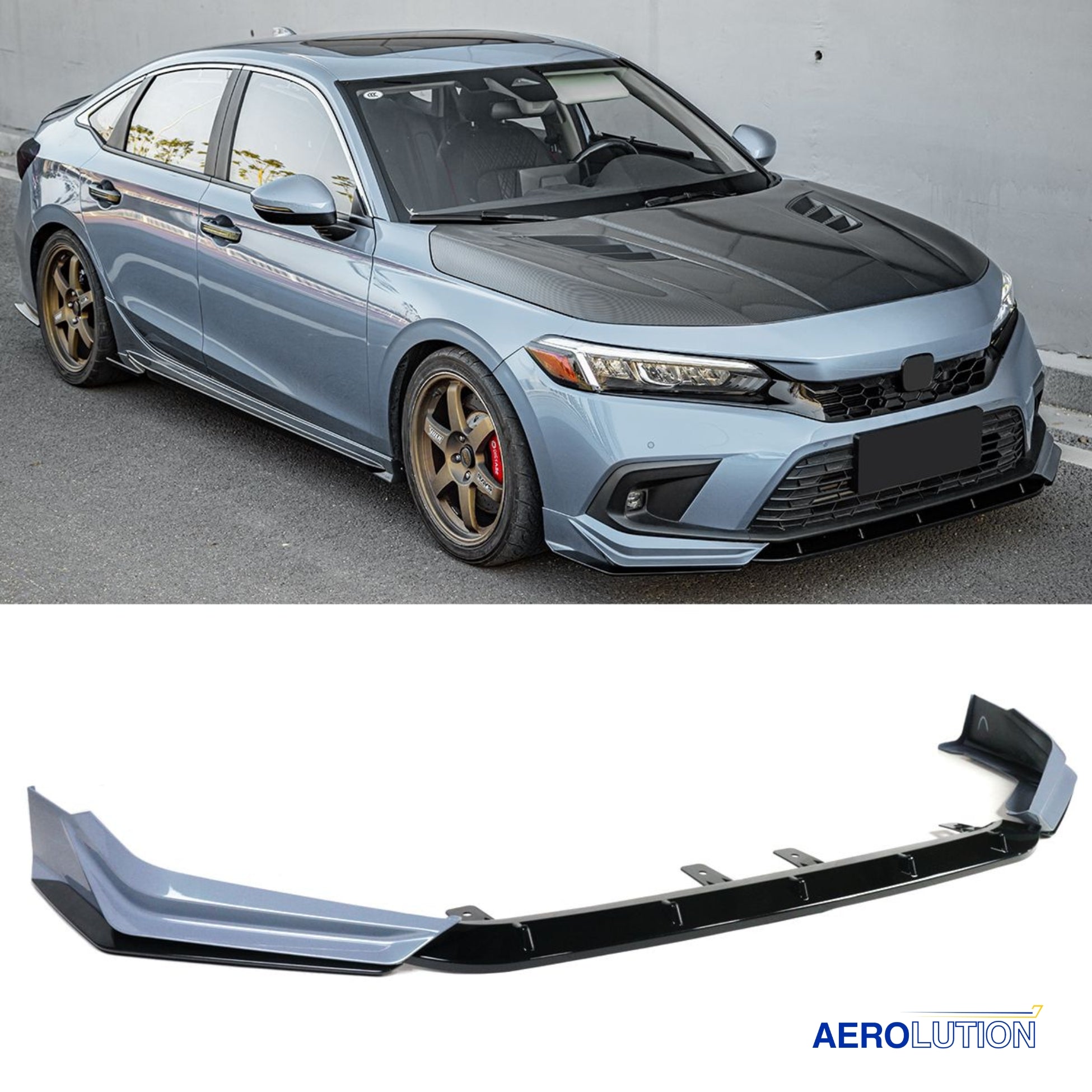 2022-2024 Honda Civic Front Lip MC Style JDM (Fe1 Fe2 Fl1 Fl2