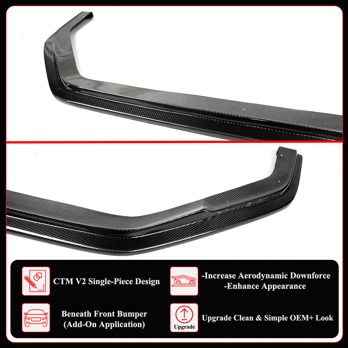 Aerolution Carbon Fiber V3 Front Lip [CIVIC FL5]