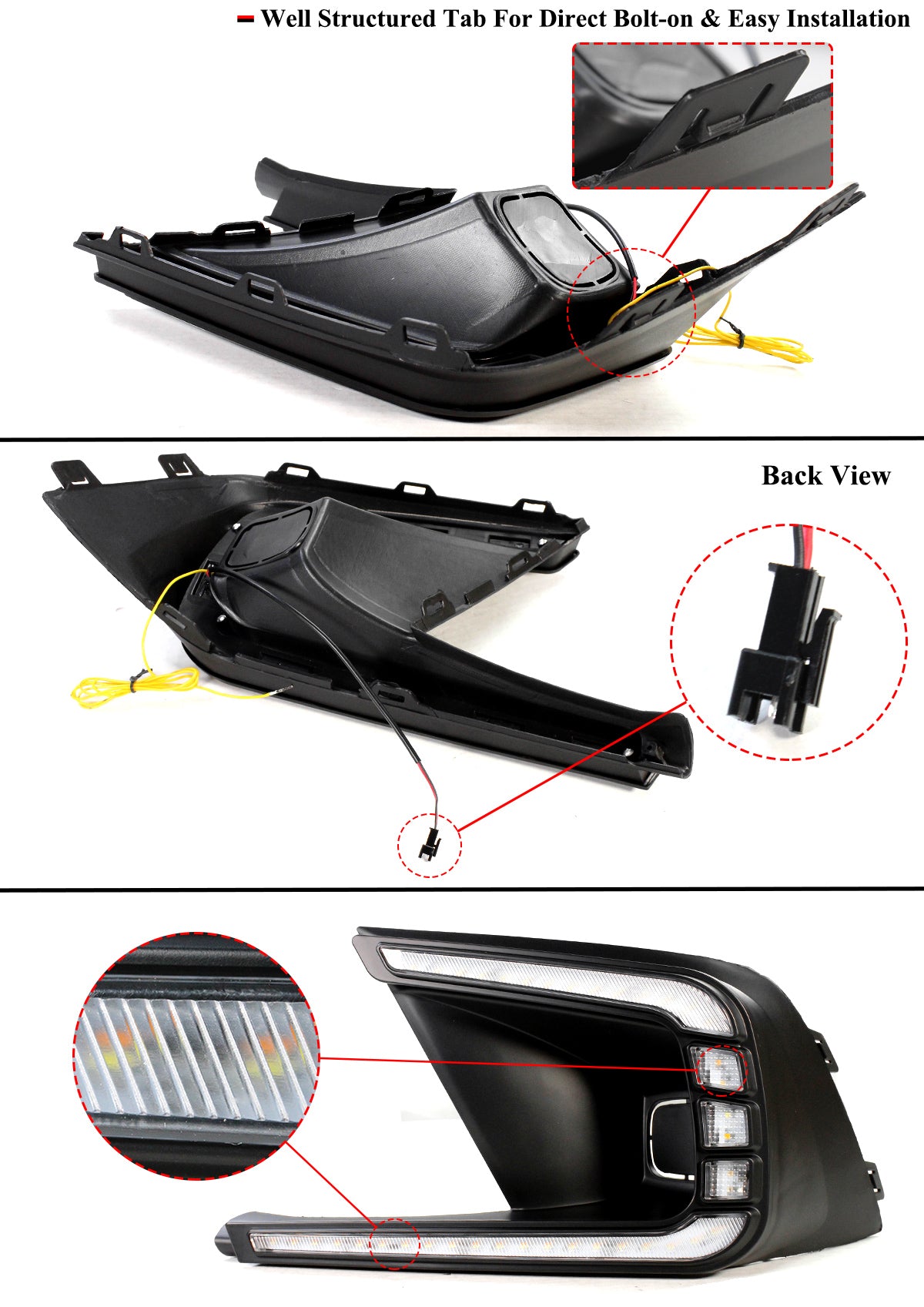 C-Shape Sequential Entire Front Fog Lights Kit [CIVIC 11TH]