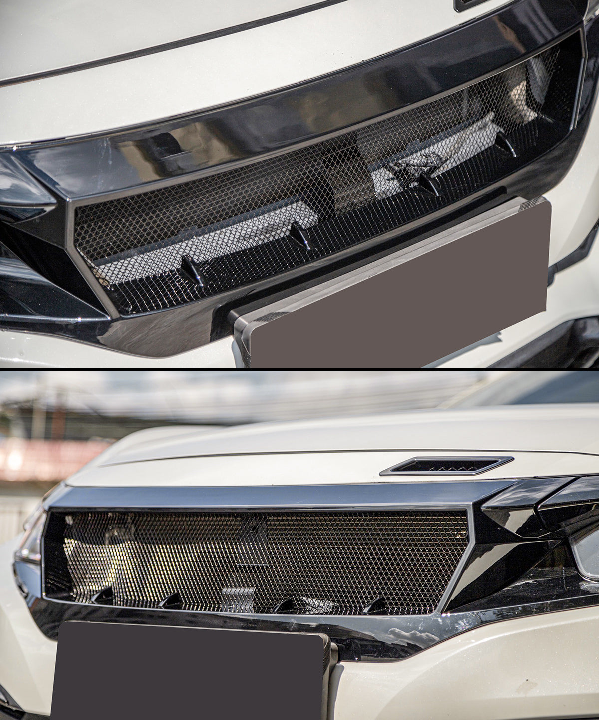Auto Haifisch Kühlergrill Luftstrom Seite Lüftungsschlitz Außengrill  Dekoration für Honda Civic 2016 2017 2018 2019 ABS Kunststoff Kohlefaser