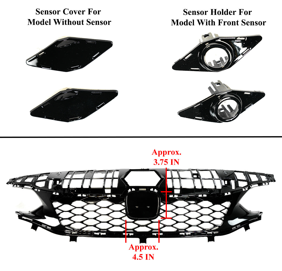 Type-R Style Upper Front Grill [CIVIC 11TH]