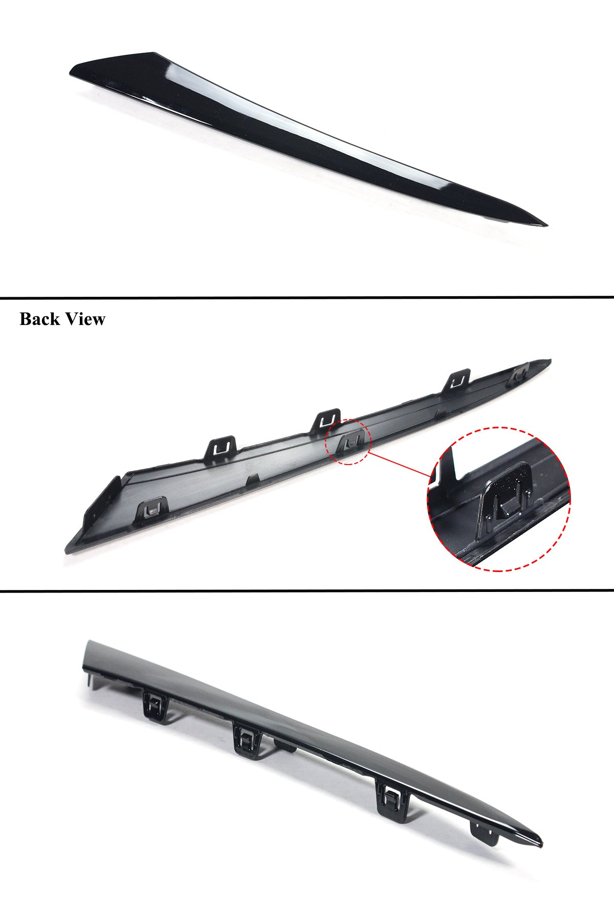 thumbnail image 2 of AP_G Gloss Black Front Upper Grille Set For 2022-2024 Honda Civic Type R Style – ABS Plastic 2 of 5