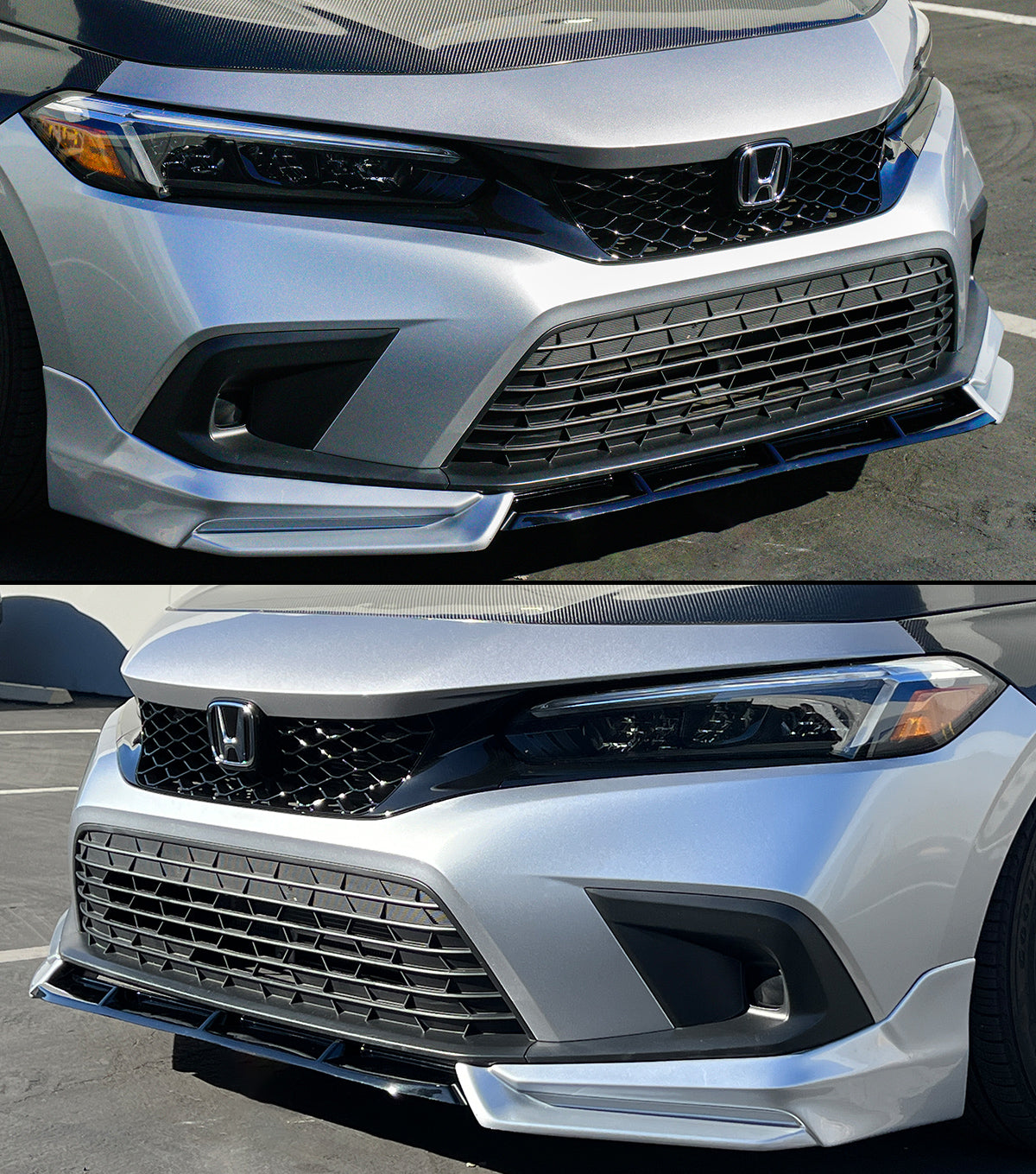 2022-23 Honda Civic Type-R Style Upper Front Bumper Grille (Sedan ...