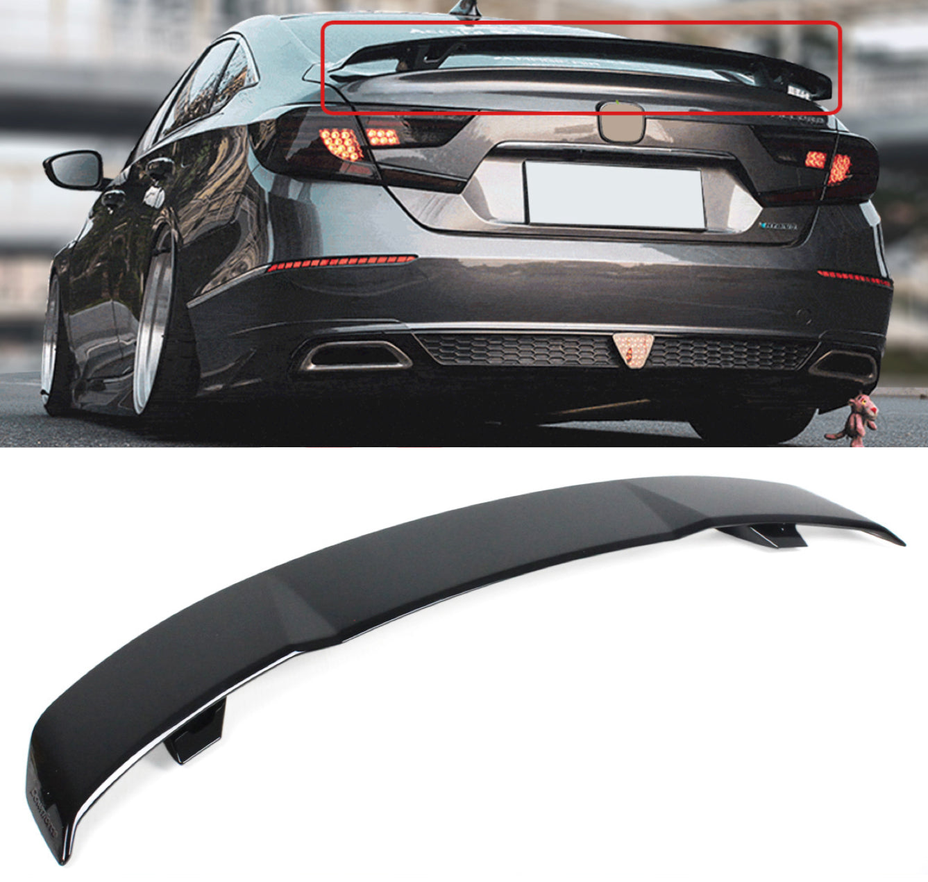 Yofer V2 Rear Bumper Corner Spats For Honda Accord 2018-2022 – San Marino Red, JDM Style