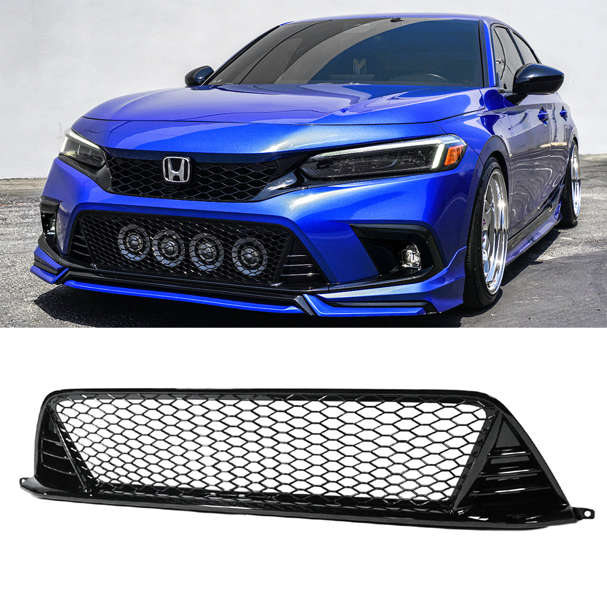 Type-R Style Lower Front Grill For 2022-23 Honda Civic – Aerolution ...