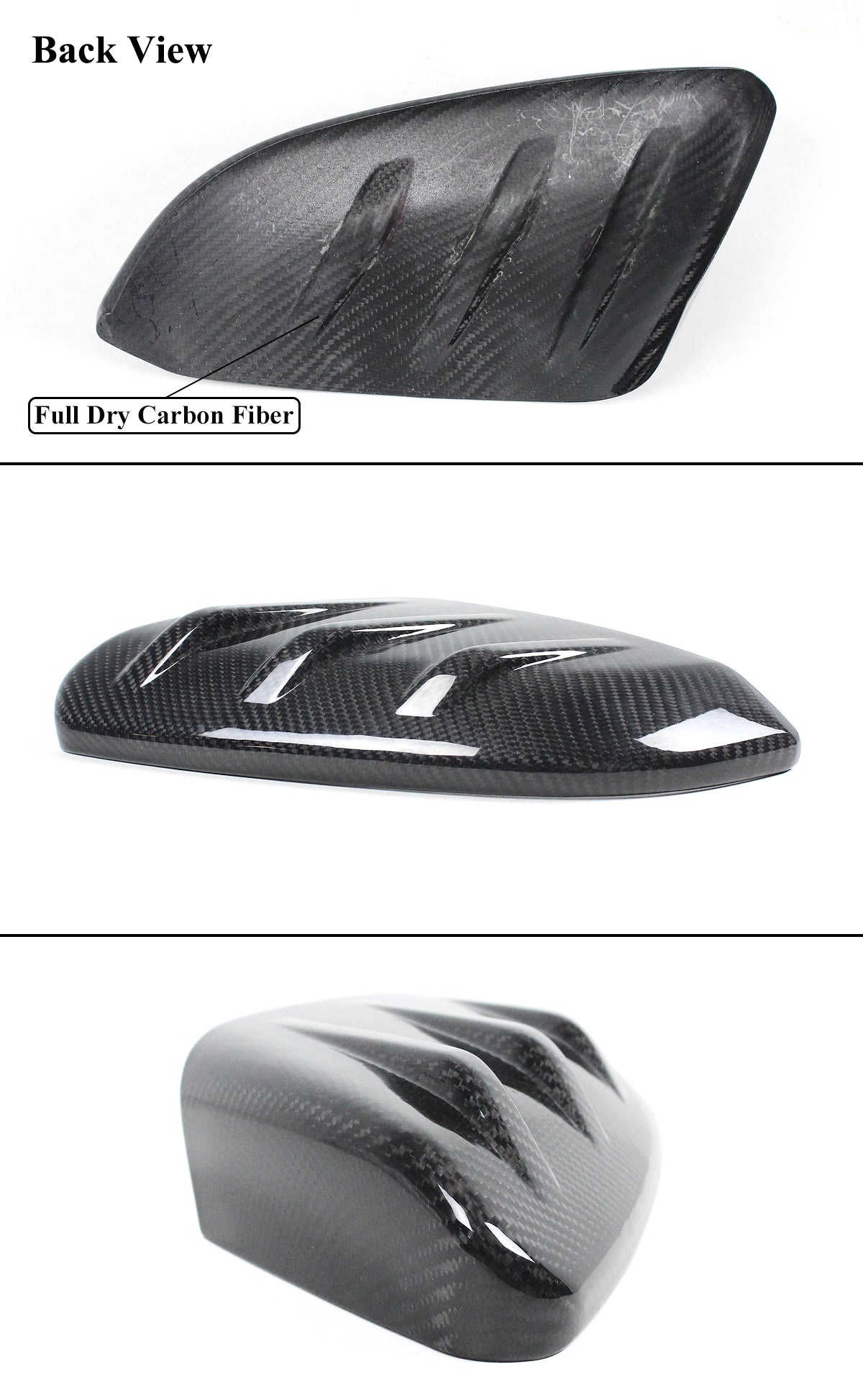 Mugen Style Carbon Fiber Mirror Caps [CIVIC 2016-2021]