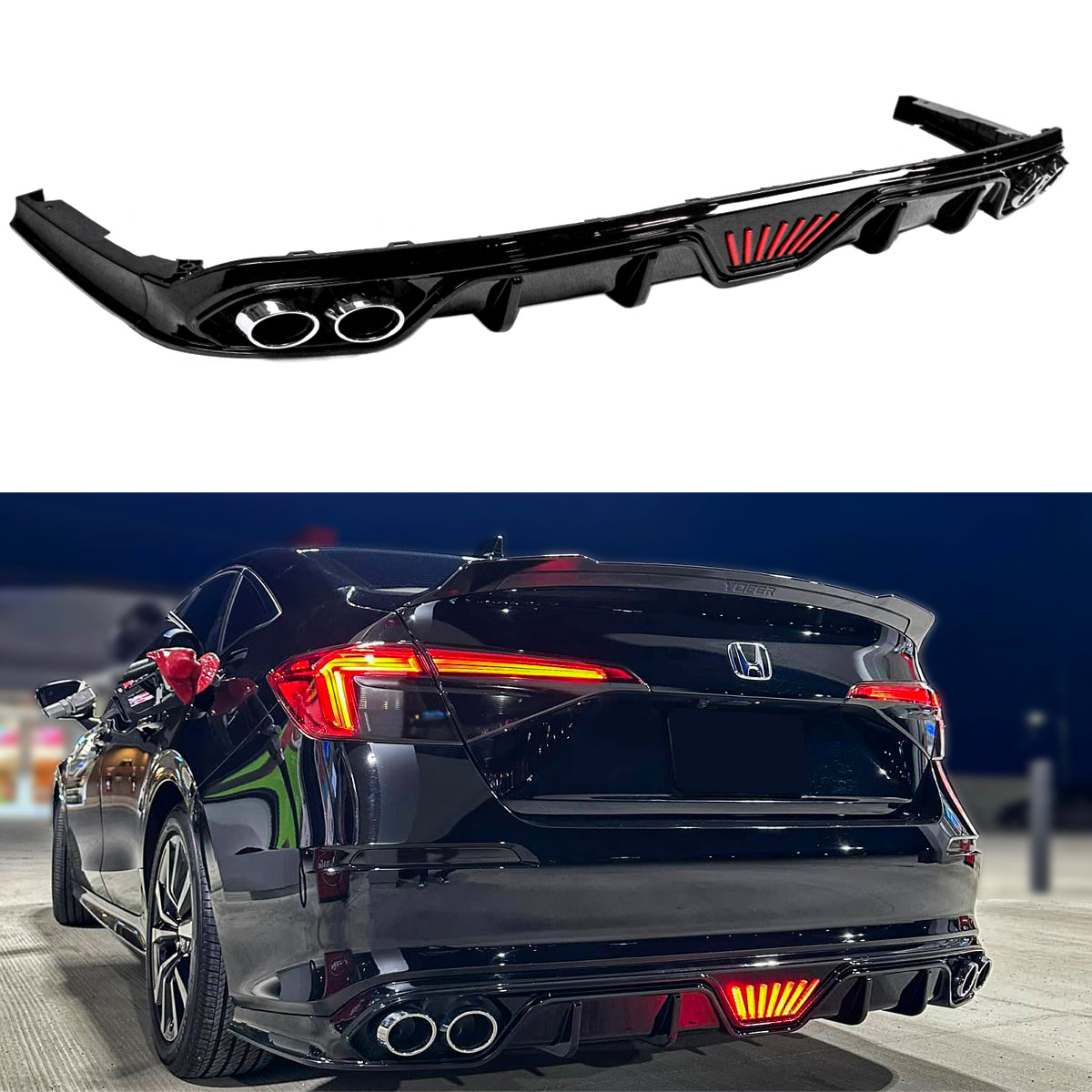 2022 2023 2024 11th gen Honda Civic AeroLution JDM Designed LED ...