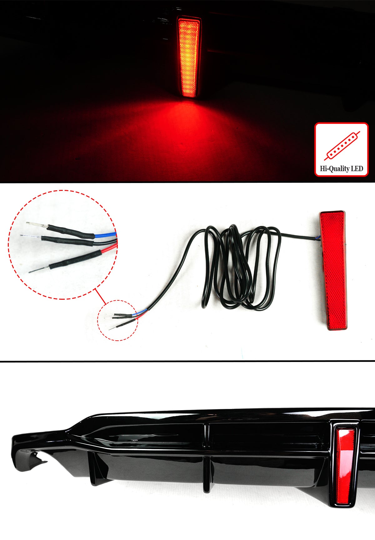 De4 Integra Rear Diffuser 2023-2025 Acura Integra GF BodyKit V1 LED Rear Diffuser DE4 ...