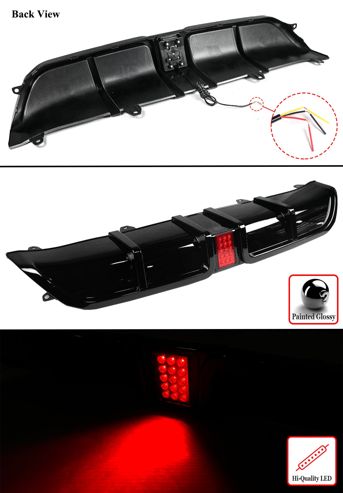 V2 LED Rear Diffuser [CIVIC 11TH HATCHBACK]