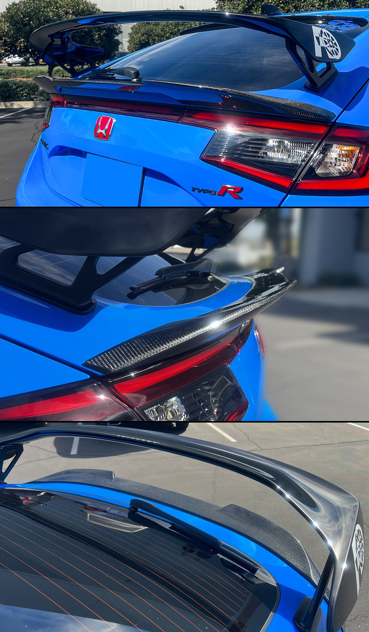 2023-2025 Honda Civic Type-R FL5 Carbon Fiber High Kick Spoiler