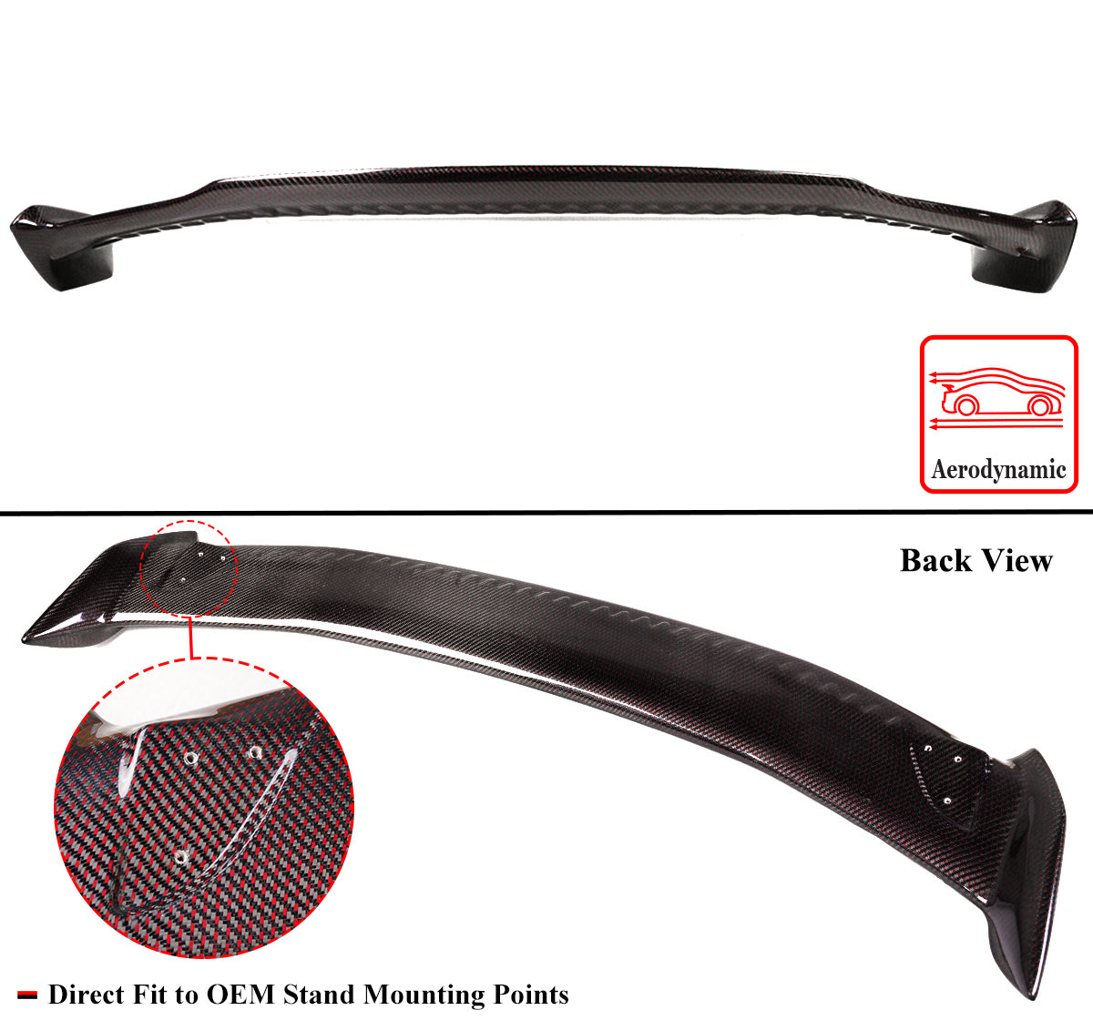 2023-2025 Honda Civic Type-R FL5 Carbon Fiber Rear Wing Spoiler ...
