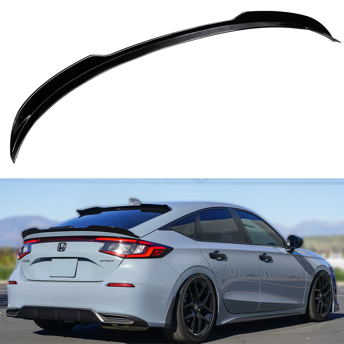 Hatchback Spoiler Types 2022-2025 Honda Civic Hatchback High Kick Spoiler FL1 FL2 – Aerolution ...