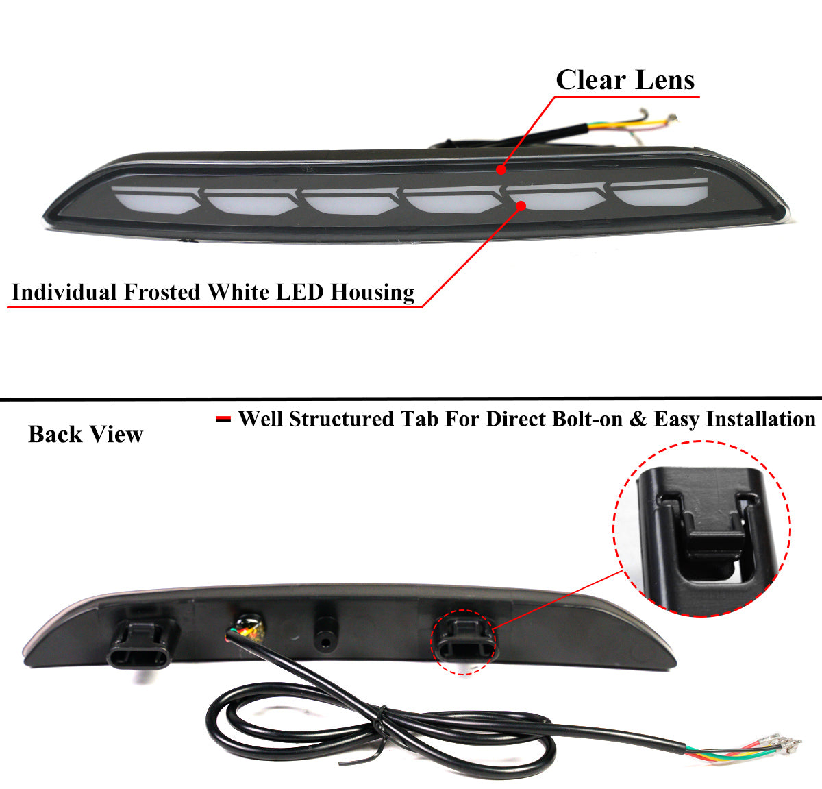 Rear Bumper Reflector Lights [CIVIC 11TH HATCHBACK]