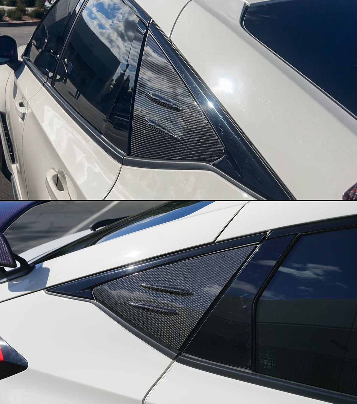 Aerolution Carbon Fiber Rear Side Window Louver [CIVIC 11TH HATCHBACK]