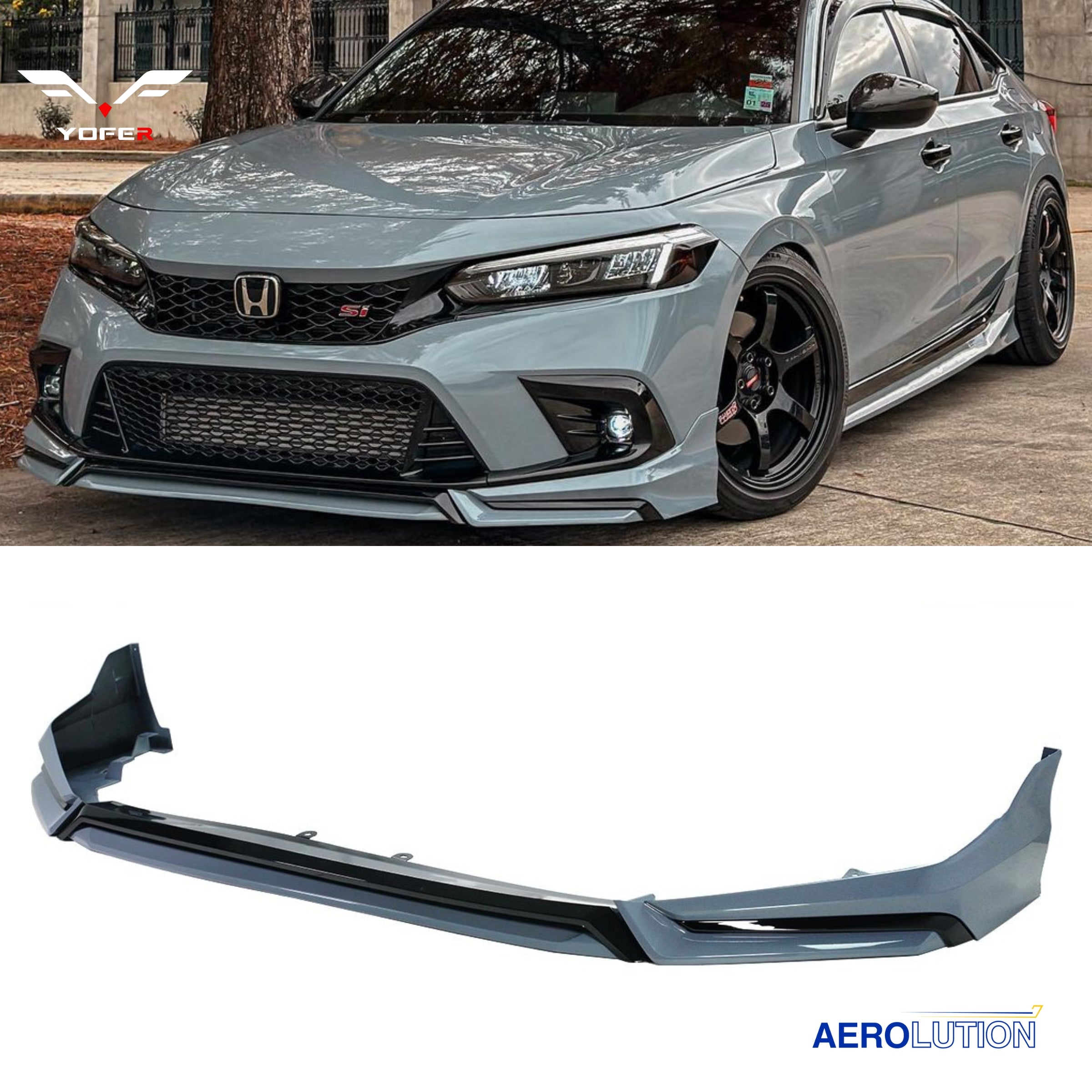 2022-2024 Honda Civic Yofer Front Lip V3 - Aerolution – Aerolution