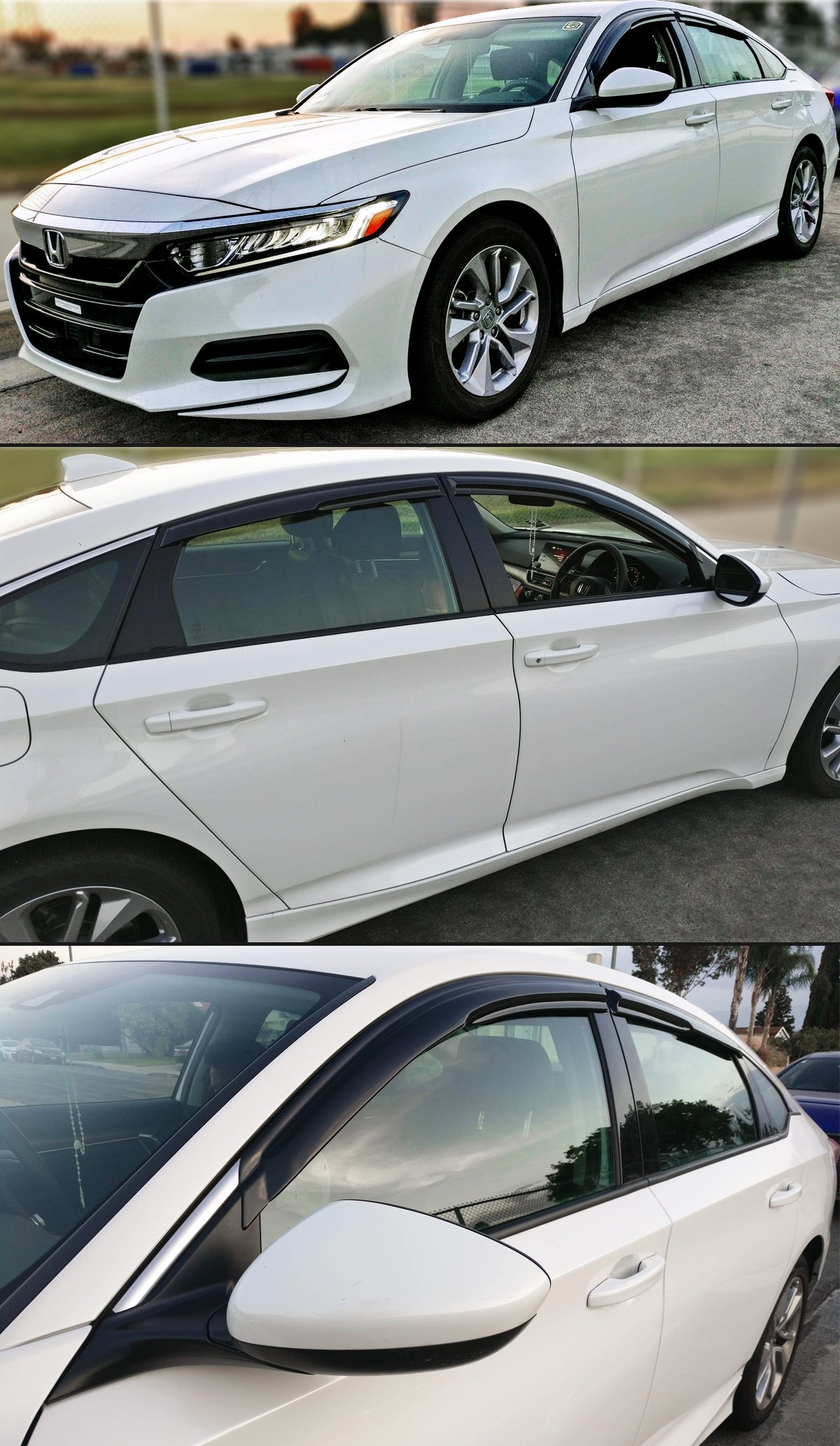 FOR 2023-24 HONDA ACCORD CHROME TRIM WINDOW VISOR RAIN GUARD DEFLECTOR FOR 2023-24 HONDA ACCORD CHROME TRIM WINDOW VISOR RAIN GUARD DEFLECTOR