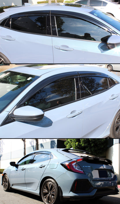 Mugen Style Window Visor Rain Guard [CIVIC 2016-2021]