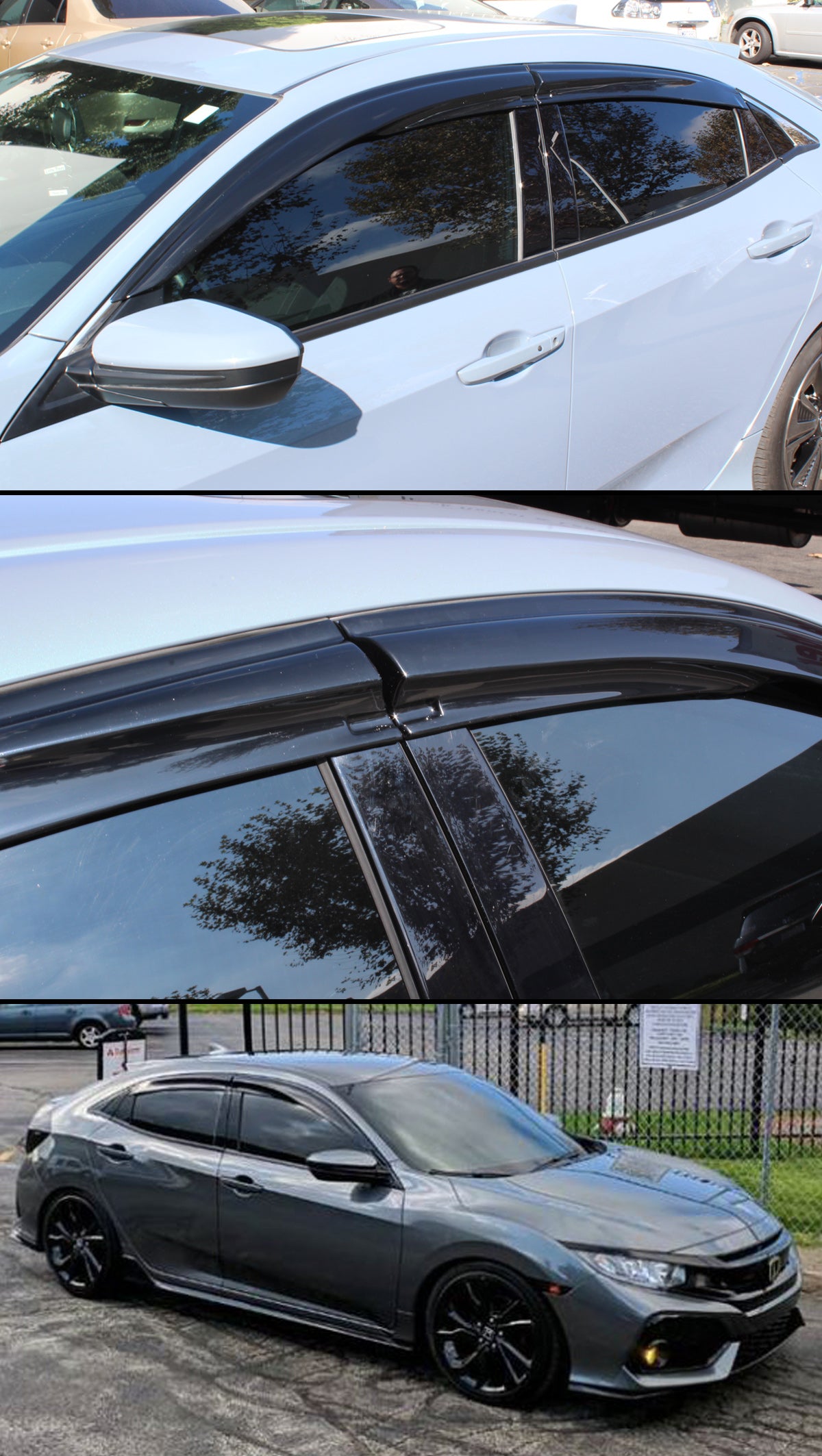 Mugen Style Window Visor Rain Guard [CIVIC 2016-2021]