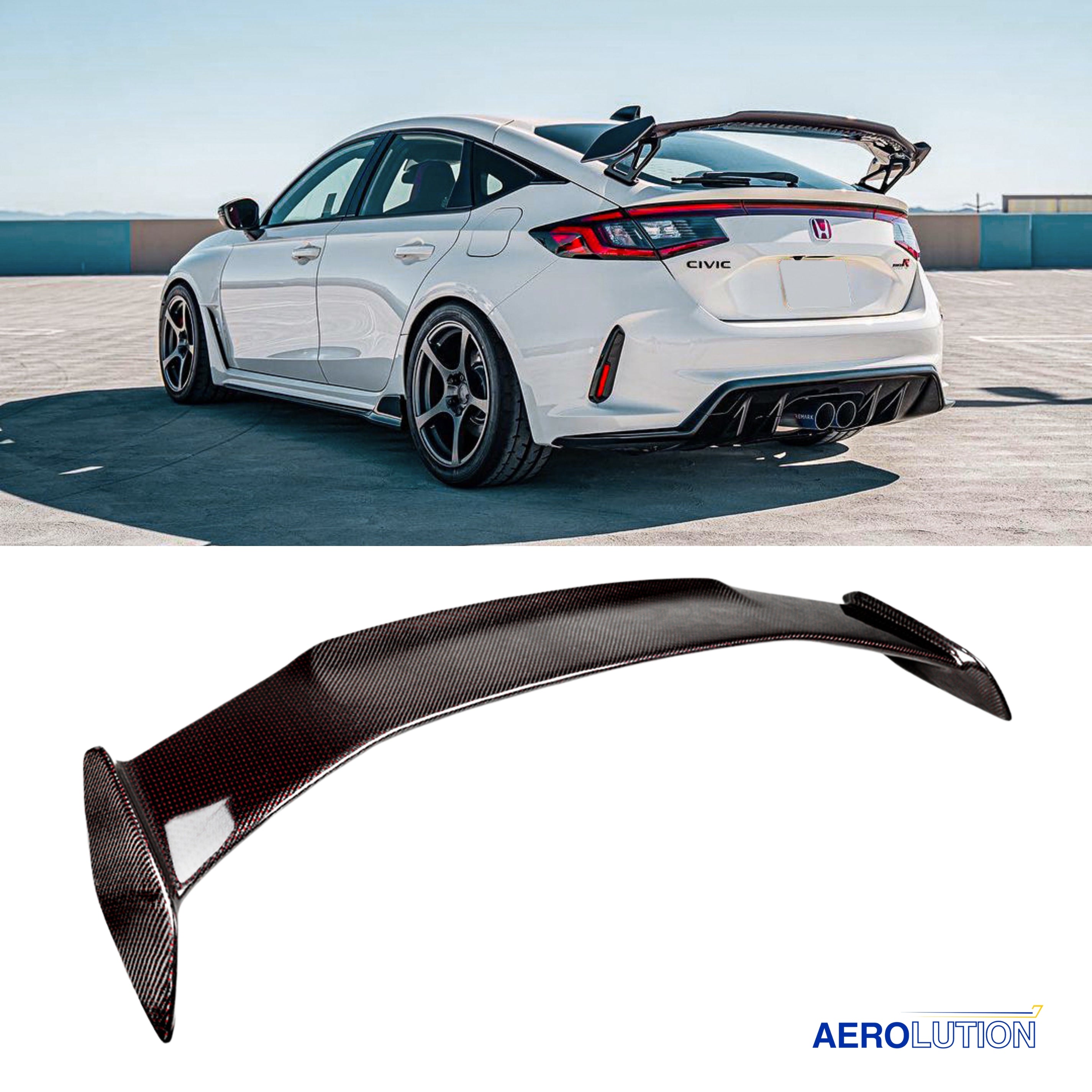 2023-2025 Honda Civic Type-R FL5 Carbon Fiber Rear Wing Spoiler ...