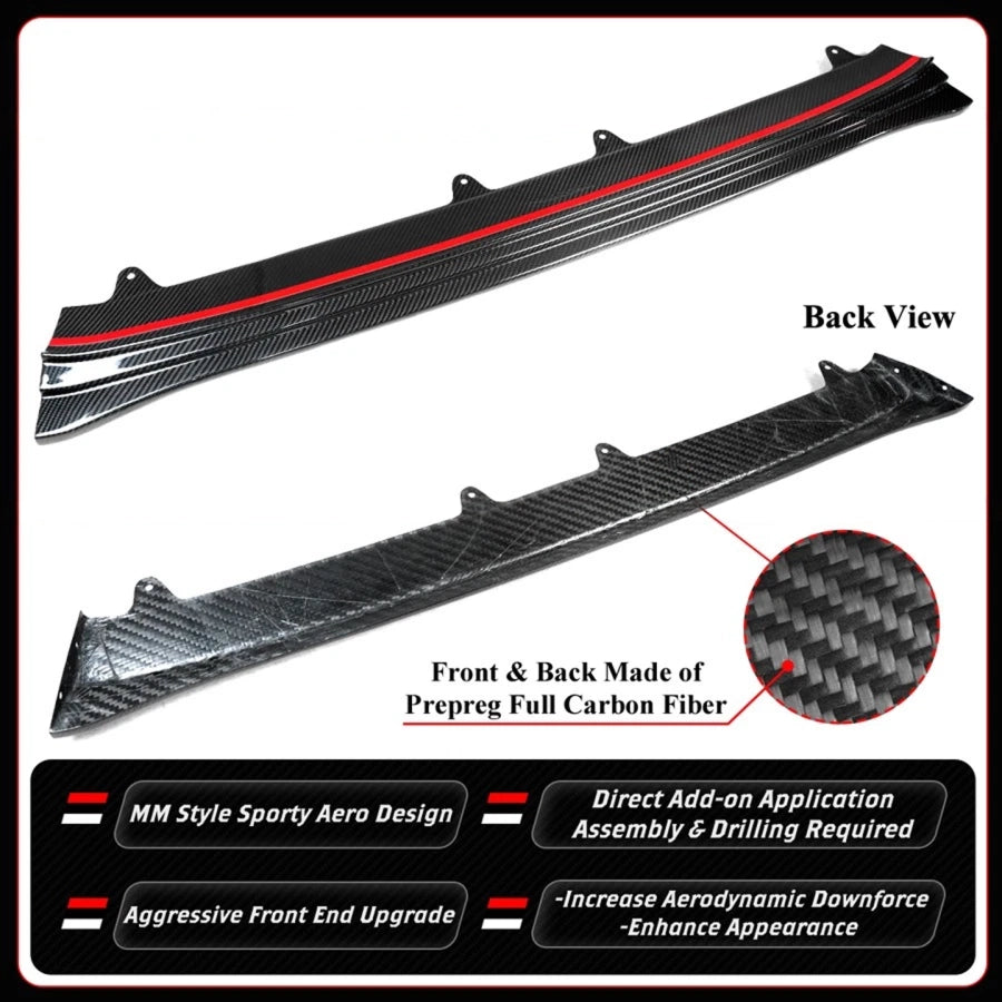 Aerolution M&M Style Carbon Fiber Front Lip [CIVIC FL5]